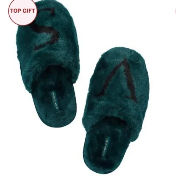 ☆Victoria's Secret☆ Cozy Slipper ファー付き スリッパ Amazon.com | Victoria's Secret Closed Toe Faux Fur Slipper